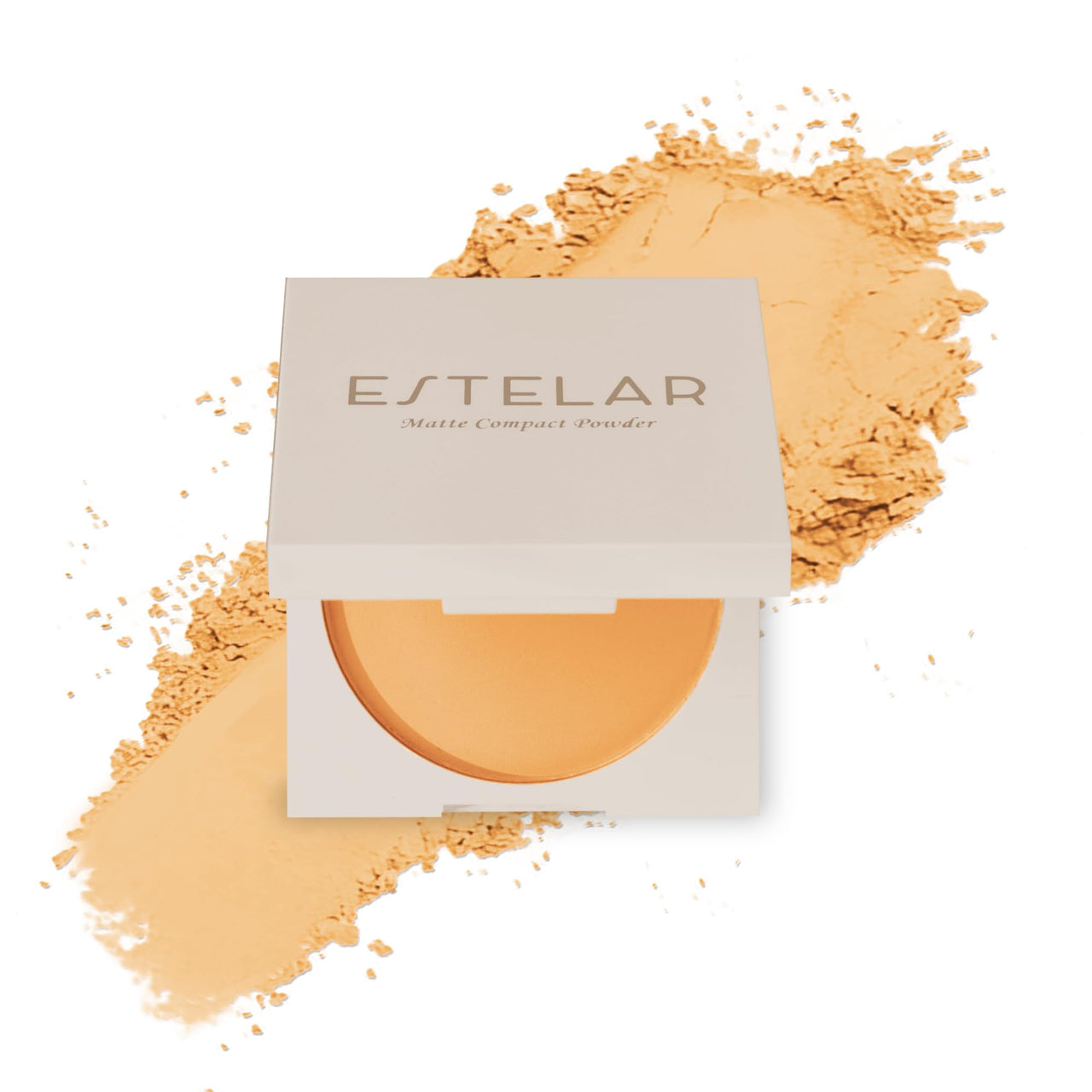 Estelar Matte Compact Powder with SPF 15 Protection, Absorbs Oil and Sweat, Long Lasting Freshness for Upto 12 Hours, Evens Tone, Non Sticky, Non Greasy, Empower Beige, For All Skin Types, 8gms