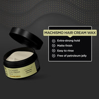 The Man Company Machismo Stronghold Hair Wax for Men | Stylish Matte Finish with Volume | Non Sticky - 100gm