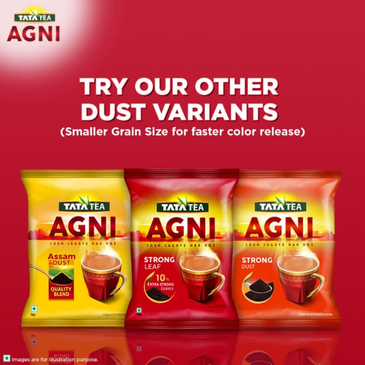 TATA TEA AGNI , Strong Chai With 10% Extra Strong Leaves, Black Tea,500 Gram