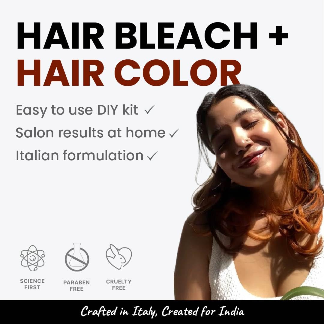 2.Oh! Italian Ginger Spice Hair Color DIY Kit | Semi-Permanent Color + Bleach for Highlights | With Plex & Argan Oil | Lightening Kit for Women & Men