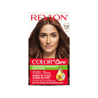 REVLON Color 'n Care NOURISHING PERMANENT HAIR COLOR - 5.32 Caramel Brown - Has essentials oils of Coconut Argan, Sunflower & Jojoba oil, along with shea butter