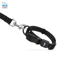 Voyager Reflective Dog Leash Collar Set with Neoprene Handle Supports Small, Medium, and Large Breed Puppies, Cute and Heavy Duty for Walking, Running, and Training - Black, S Leash Collar Set (Black) Leash Collar Set (5/8