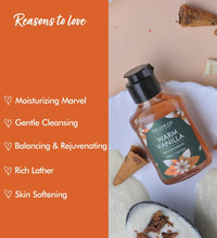 THE LOVE CO. Warm Vanilla Bath & Body Gift Set | Body Wash | Body Lotion | Shampoo | Long-Lasting Warm Vanilla Fragrance | Gift Set For Women | Gifting For Birthday, Valentine's, Anniversary, Rakhi & Special Occasions| Premium Gift Packaging | Pack Of 3