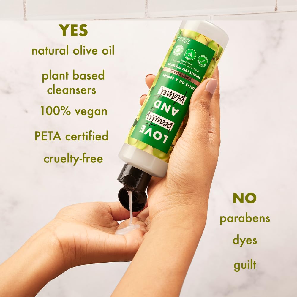 Love Beauty & Planet Lbp Olive Oil & Peptide Bond Repair Shampoo|No Sulfates,No Paraben, 200Ml,1 Count