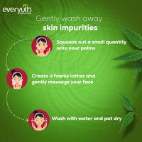 Everyuth Naturals Purifying Neem Face Wash|Antibacterial Neem & Tea Tree Oil|Hydrated, Clear & Healthy Skin|Paraben free|100% Soap Free|Oily, Dry, Normal, Combination & Sensitive Skin -150 g