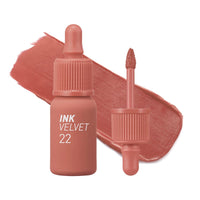 Peripera Ink the Velvet Lip Tint | High Pigment Color, Longwear, Weightless, Not Animal Tested, Gluten-Free, Paraben-Free (022 BOUQUET NUDE)