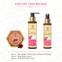 Khadi Essentials Body Lotion for Winter Season with Rose & Shea Butter for Women & Men, Sulphate/Paraben Free Ramani Indian, 200 ml