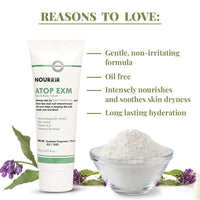 NOURRIR Atop Exm Hydration Cream - Soothes Sensitive Skin with Allantoin, Vitamin E & Dead Sea Minerals, Fragrance-Free, 75 ml