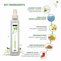 INDUS VALLEY Natural Jasmine Water Facial Toner - Chemical Free - 250 ml