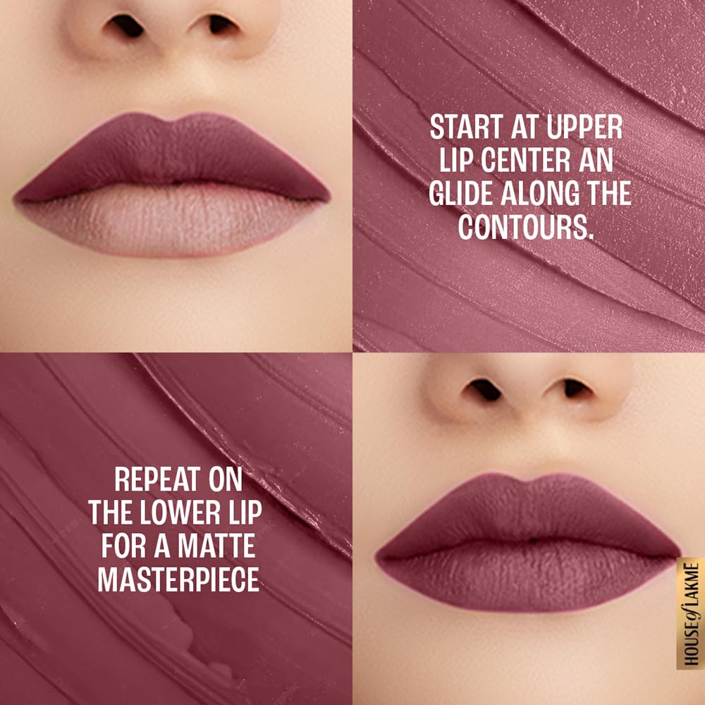 Lakmé 9To5 Primer + Matte Lip Color Mp3 Pink Party, 3.6 G