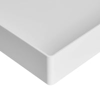 Basics Rectangular Plastic Desk Organizer, Letter Tray, White, 2-Pack