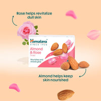 Himalaya Herbals Almond and Rose Soap, 125g (Pack of 6)