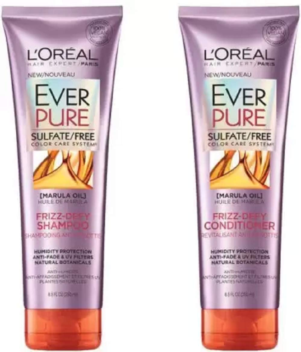 LOREAL Hair Care EverPure Frizz Defy Sulfate Free Shampoo & Conditioner (2 Items in the set)