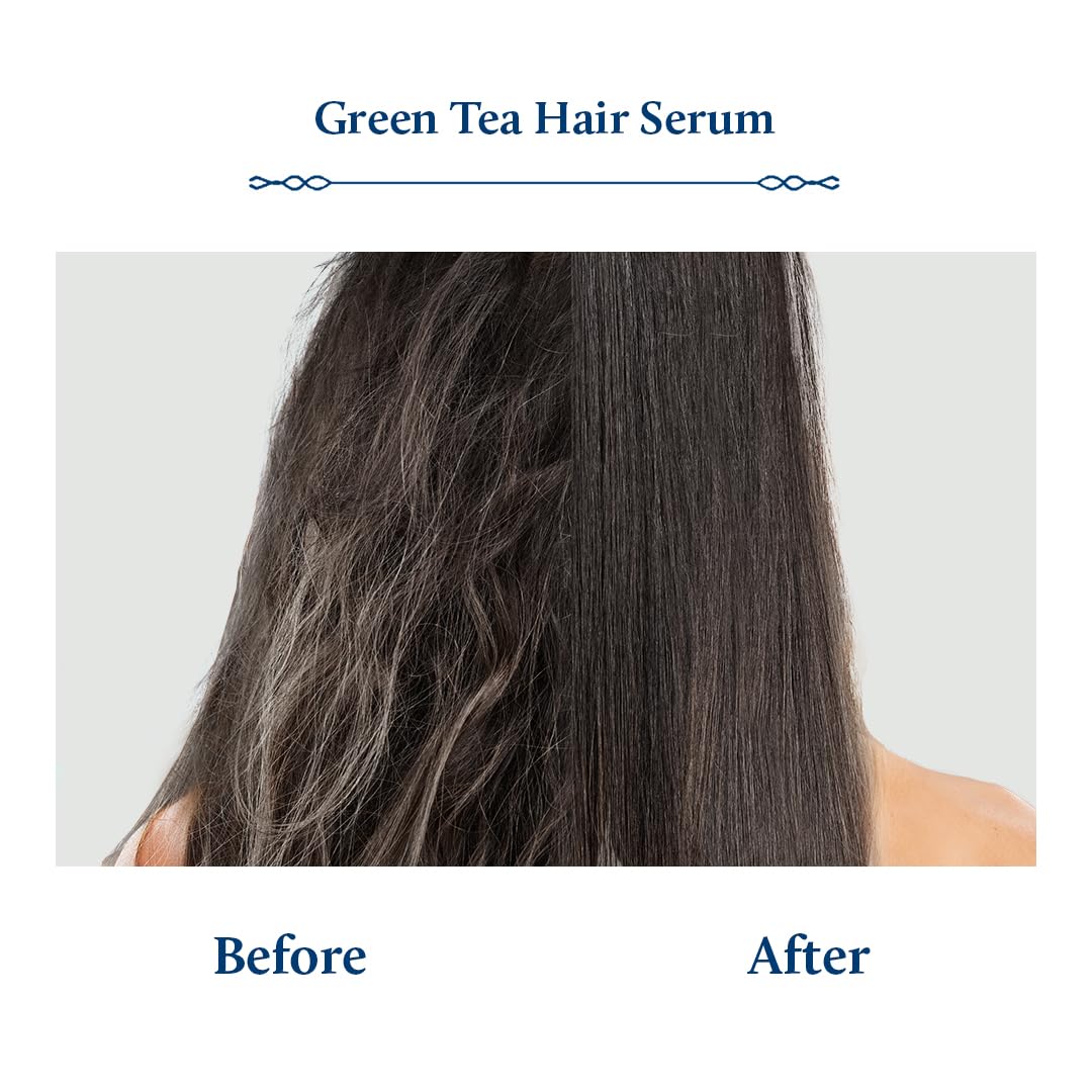 Blue Nectar Green Tea Hair Serum for Dry Frizzy Hair for Women & Men | Plant Based Biotin Hair Growth Serum | Hair Serum for Hair Fall Control for All Hair Types (12 herbs, 50 ml)