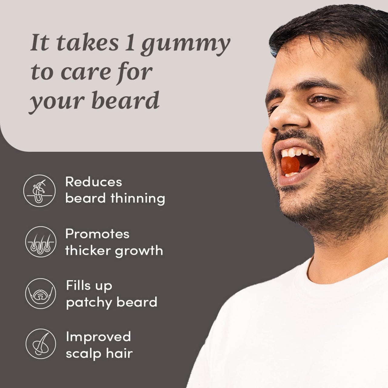 Man Matters BeardGro Oil-In-Serum With Beard Gummies 30N | Anagain, Aminexil & Rosemary | Biotin & Creatine | Reactivates Hair Cells, Improves Beard Density & Promotes Thicker Growth