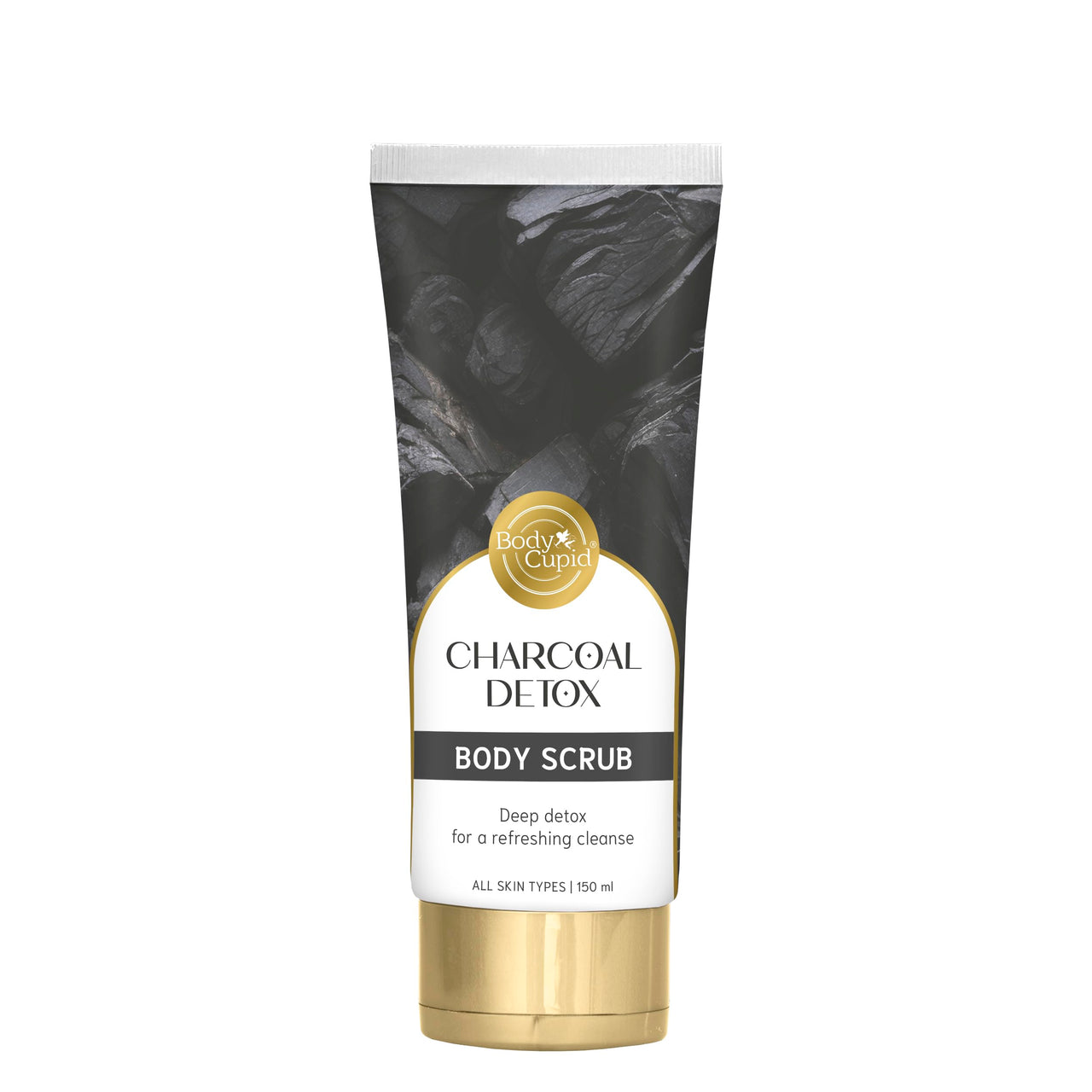 Body Cupid Charcoal Detox Body Scrub | Deep Cleansing & Exfoliating Scrub with Activated Charcoal | Removes Impurities & Smooths Skin | 150ml