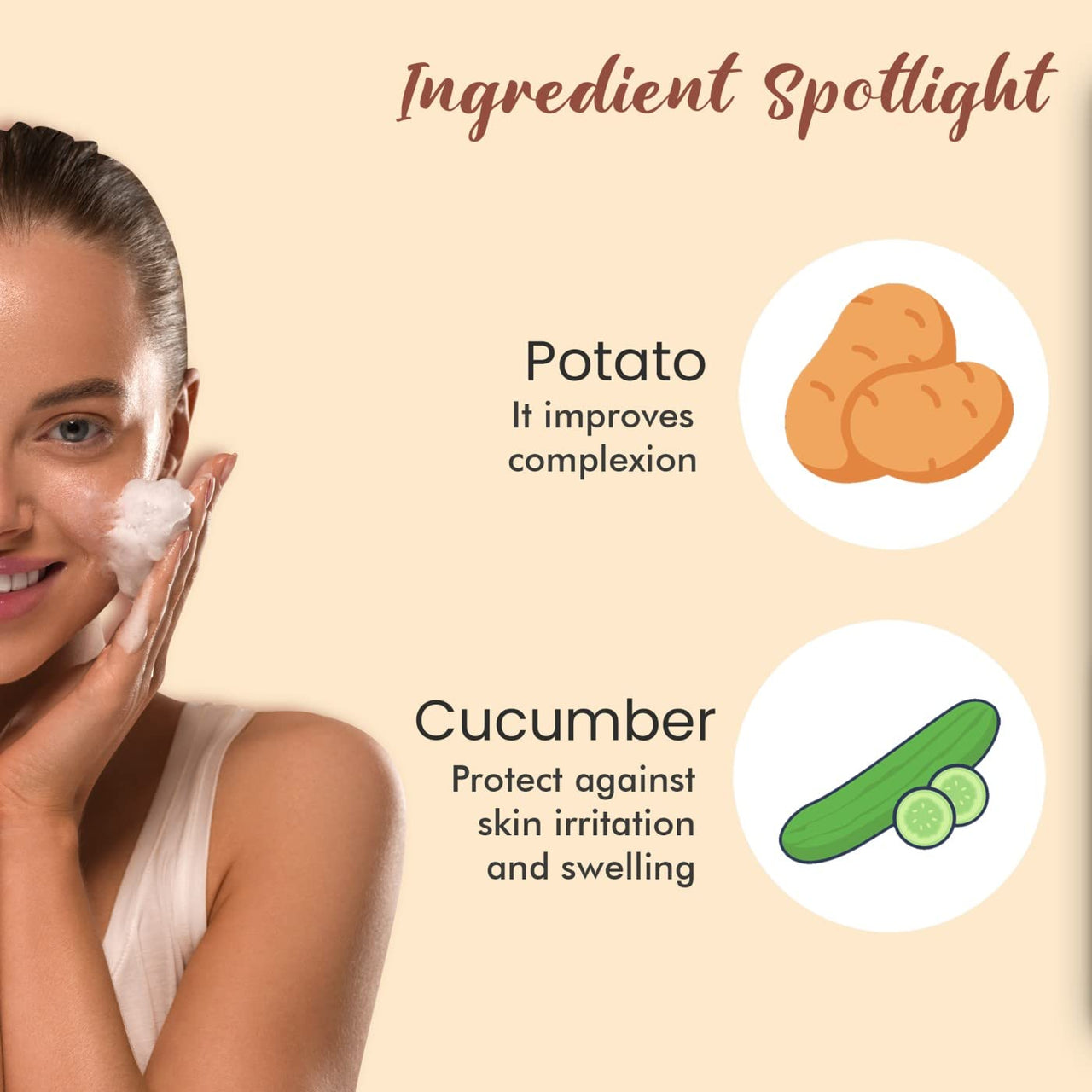 Glamveda Potato Anti Pigmentation Face wash | Reduces Hyperpigmentation & Clarifies skin | No Paraben, SLS, silicone | All Skin Types | Pack of 2