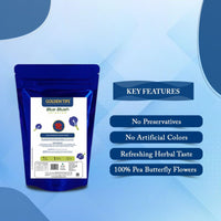 Golden Tips Butterfly Pea Flower Tea Blush Blush Herbal Infusion Tea (100gm- 50 Cups)