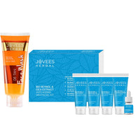 Jovees Herbal Bio Retinol & Cica Extract Anti Ageing Mini Facial Kit (53g) & De-Tan Face Wash (120ml) For Wrinkles, Fine Lines and Tan Removal | All Skin Types (Pack of 2)