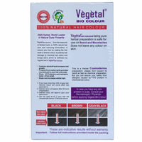 Vegetal Bio Beard Hair Colour -25g (Pack of 3) I Each Experience Natural Dark Brown Beard Hair Color for Men I Ammonia-Free, PPD-Free, 100% Organic, and Herbal, Safe and Effective Beard Dye