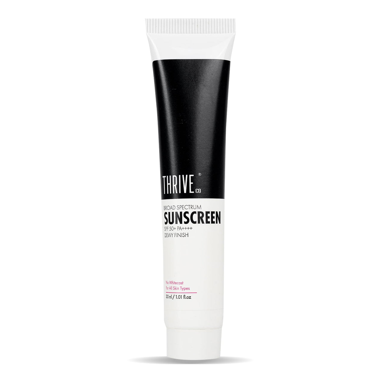 ThriveCo Water-based Sunscreen | Broad Spectrum & Spf 50 Pa++++ | UV A & UV B Protection | With Dewy Finish | Sweat-resistant, Non-sticky & Highly Absorbant | For All Skin Types, Men & Women | 30ml