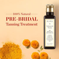 Kama Ayurveda Organic Henna Powder, 100g - Brown & Kama Ayurveda Nalpamaradi Thailam Skin Brightening Treatment- 50 ml & KAMA AYURVEDA ELADI HYDRATING FACE CREAM 8GM