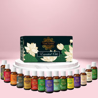 Exotic Aromas Essential Oil Pack of 15 Lavender Rose Sandalwood Jasmine Orange Rosemary Lemongrass Ylang Ylang Tea Tree Peppermint Eucalyptus Lemon Frankincense Vanilla Citronella