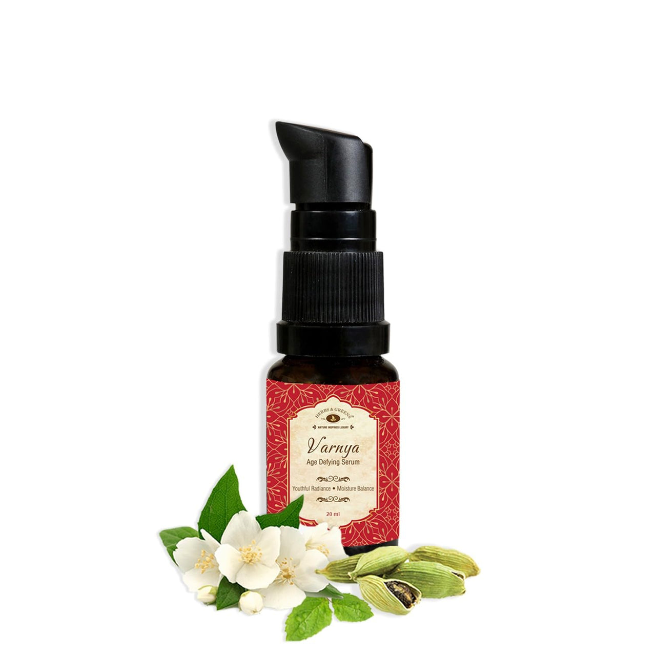 Herbs & Greens Ayurvedic Kumkumadi Advanced Face Serum For Glowing Skin, Dull and Uneven Skin, Day & Night Ultra Light Brightening Face Oil Tailam For Woman & Men | 34Herbs | 20 ML