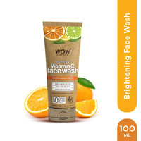 WOW Skin Science Brightening Vitamin C Face Wash | Paper Tube | All Skin Types | Glowing, Bright Skin | 100% Eco Friendly | Paraben & Sulphates Free | Face Wash for Women & Men | 100 ml