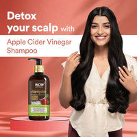 WOW Skin Science Apple Cider Vinegar Shampoo with DHT Blockers | Gentle & Natural Detox Formula that Helps Remove Buildup | For Men & Women 300ml