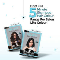 Bblunt Natural Black 5 Minute Shampoo Hair Colour For 100% Grey Coverage - 20ml X 5