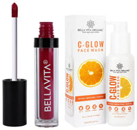 Bella Vita Organic Kiss-Proof 4.5 ml 18-hr Stay Waterproof Intense Moisturisation Pink Pout Vitamin C-Glow Natural Face Wash