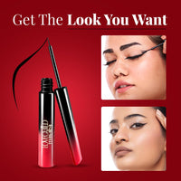 LoveChild Masaba Liquid Eyeliner (Black), Waterproof Smudge-Proof Eyeliner with HD Gloss Finish, Quick Drying Eye Liner and Long Lasting Eye Makeup for Comfortable Wear, 3ml