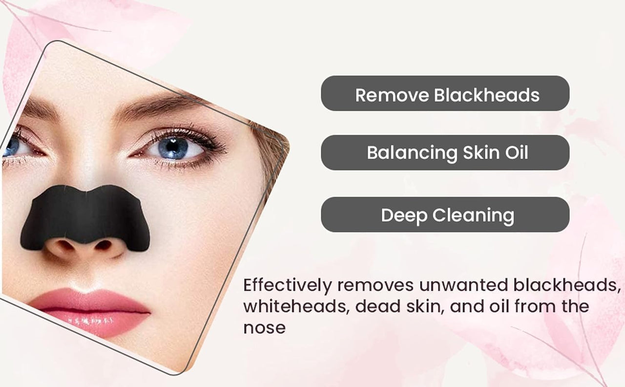 Luxenwell Deep Purifying Nose Strips for Women & Men | Enriched with Bamboo Charcoal | For Instant And Painless Blackheads And Whiteheads Removal (Pack of 20)