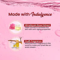 Dabur Gulabari Shower Gel-Himalayan Rose & Oudh - 250ml | Sensual Aroma | Luxurious body wash | Radiant Rose glow | No Parabens & Silicones | 99% Pure Glycerine | 100% soap free body wash