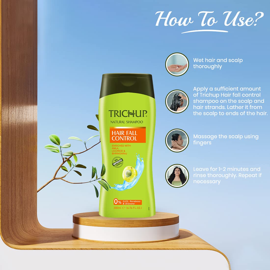 Trichup Hair Fall Control Oil (200ml) & Shampoo (200ml)