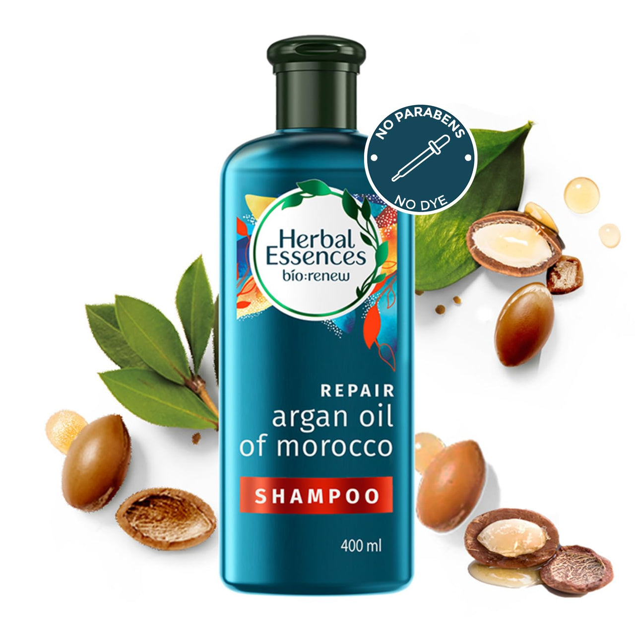 Herbal Essences bio:renew Argan Oil of Morocco SHAMPOO, 400ml, No Parabens No Colourants and Herbal Essences, Argan Oil Hair Mask, 237ml, For Dry, Damaged,Frizzy Hair |Hair Mask for Men & Women