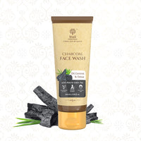 Khadi Essentials Vitamin C Face Wash with Activated Charcoal, Lemongrass, Multani Mitti & Olive Oil For De Tan, Detox & Blackheads Removal, 200ml SLS Paraben Free