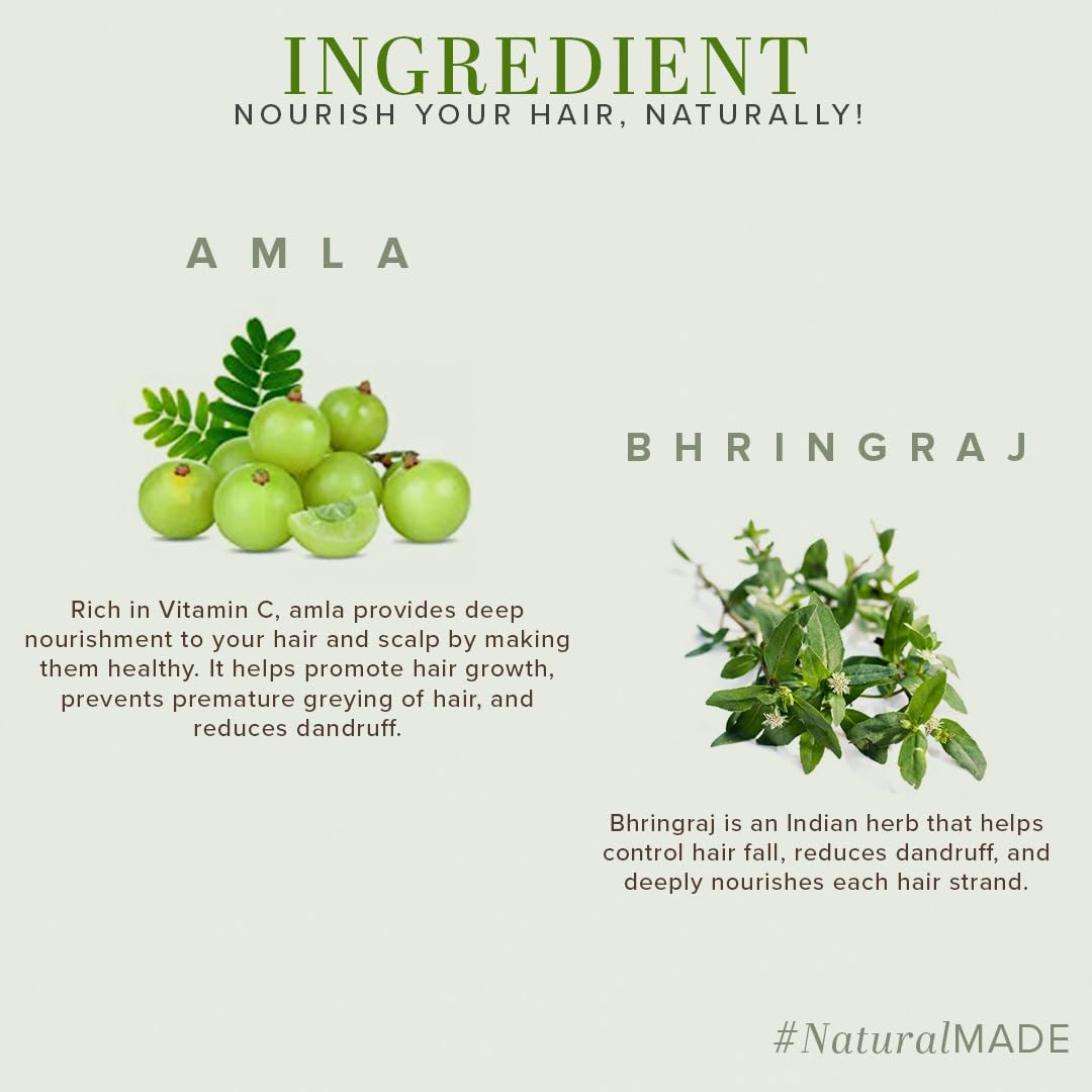 Khadi Natural Amla & Bhringraj Hair Cleanser & Conditioner Combo Pack| Control Dandruff & Hair fall | Reducing Scalp Irritation| 210ml each