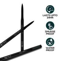 RENEE Kajal Pen with Sharpener - Bold Green 0.35gm 24 Hrs Stay Long Lasting Kohl Pencil, Matte Finish, Rich Color Payoff, Smudge & Water Proof with One Swipe Application Formula