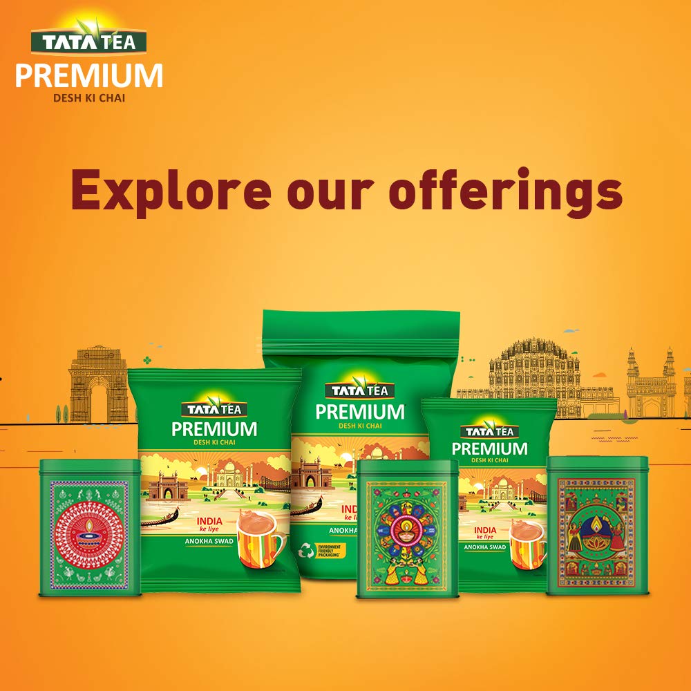 Tata Tea Premium 1kg, Desh Ki Chai, Unique Blend Crafted For Chai Lovers Across India, Black Tea, Loose Leaves