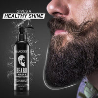 Mancode Beard Wash & Conditioner - 200ml | Conditions & Cleans Beard Mustache | Blended with Licorice, Vitamin C & Aloe vera | Natural & Organic Beard Shampoo for Men (Pack of 1)