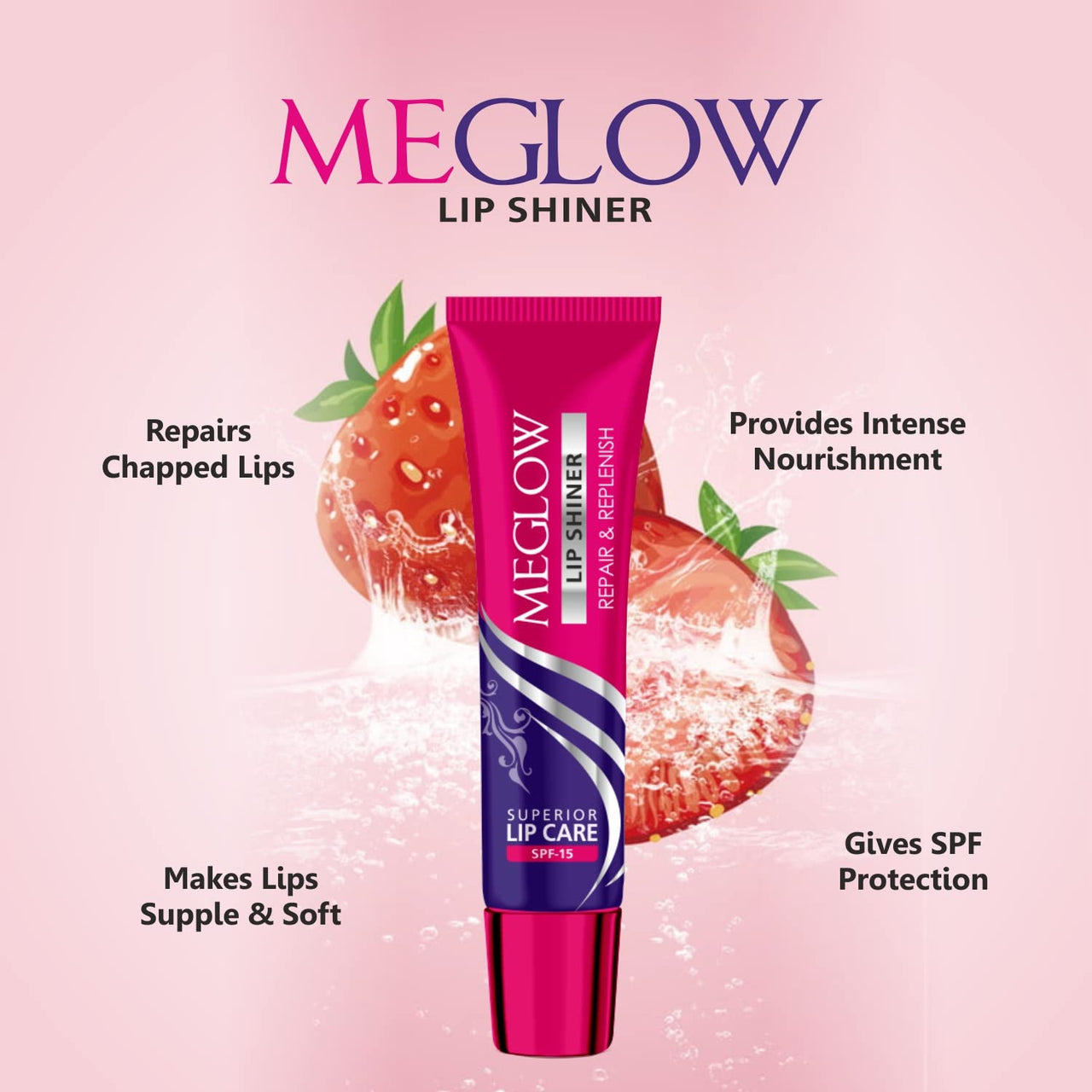 Meglow Skincare Combo Pack of 4- Women's Face Cream (50g) with Vitamin E and Natural Extracts | Instant Glow Face Wash (70g) | Apricot Scrub (70g) with Wallnut Shell Beads| Lip Shiner (15g) For Moisturized Lips | Paraben Free | For Glowing Skin