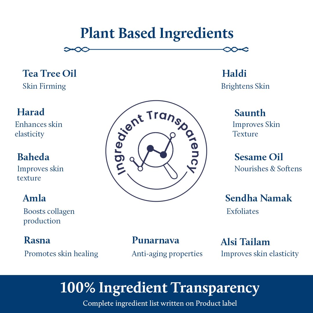 Blue Nectar Anti Cellulite Body Massage Oil with Triphala & Tea Tree Essential Oil | Plant Based Body Oil for Women & Men for Skin Hydration (11 Herbs,100ml)