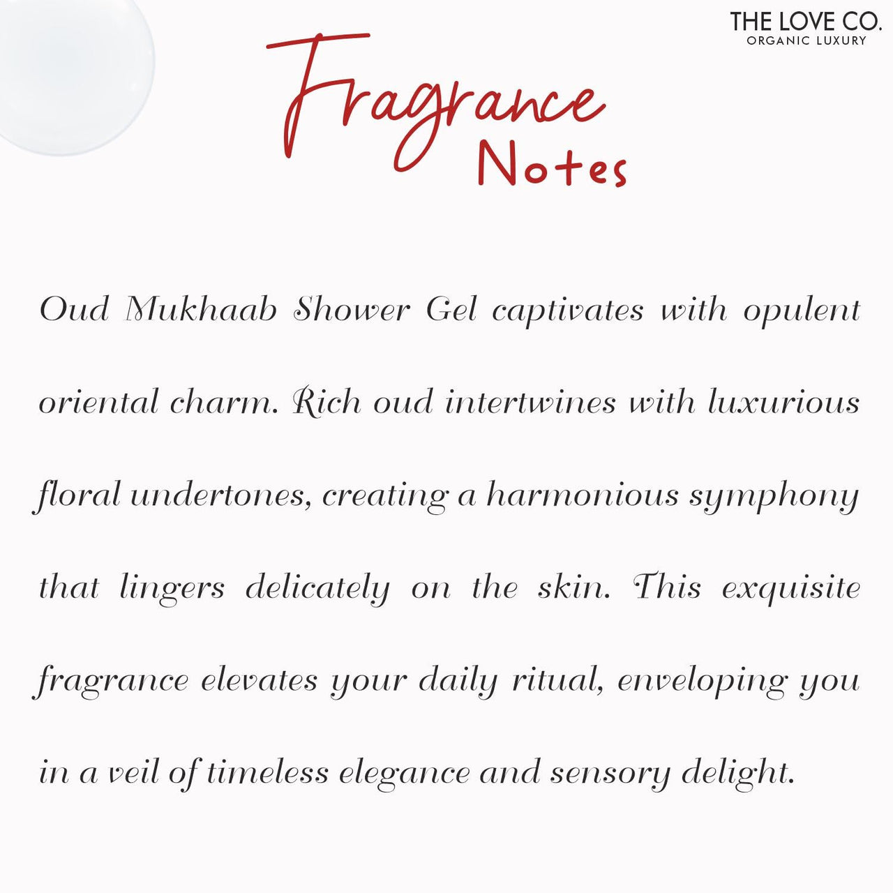 THE LOVE CO. Oud Mukhaab Body Lotion - Nourishing Moisturizer Cream for Dry Skin - Suitable for Men and Women with Jojoba Oil, Shea Butter & Vitamin E - 250ml