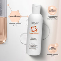 Kaya Clinic Soothing Cleansing Gel | Soap Free & Gentle Face Wash | With Niacinamide For Daily Use | All Skin Types | 200Ml