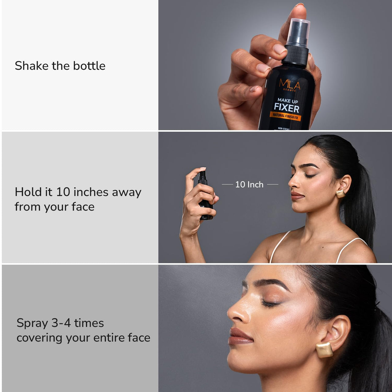 Mila Beauté Makeup Fixer I Smooth Matt Finish I Non Sticky & Long Lasting I Hydrating with Aloe Vera and Vitamin E | 75ml