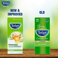 Tetley Green Tea, Refreshing , 100 Tea Bags, 140 Grams