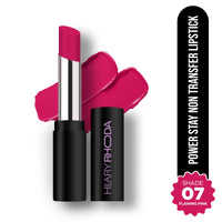 Hilary Rhoda Power Stay NonTransfer Lipstick | Matte Finish | Infused with Vitamin E & Shea Butter | Lightweight & Highly Pigmented | Glides Easily & Smudge-Proof |3.2g (Flaming Pink - Shade 07)