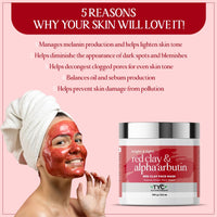 TYC - TRUST YOUR CHOICE Tyc Face Clay Mask Smooth Moisturized And Bright Purifying Even Skin Tone For Men And Women Red Face Mask(100 Gram)